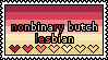 Nonbinary Butch Lesbian Stamp Nonbinary Butch Lesbian Stamp