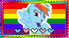 Trans Gay/Lesbian Rainbow Dash Stamp Trans Gay/Lesbian Rainbow Dash Stamp