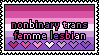Nonbinary Trans Femme Lesbian Stamp Nonbinary Trans Femme Lesbian Stamp