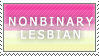 Nonbinary Lesbian Stamp Nonbinary Lesbian Stamp