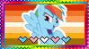 Trans Butch Lesbian Rainbow Dash Stamp Trans Butch Lesbian Rainbow Dash Stamp