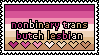 Nonbinary Trans Butch Lesbian Stamp Nonbinary Trans Butch Lesbian Stamp