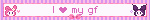 I Heart My Girlfriend Kuromi My Melody Blinkie
