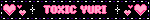 TOXIC YURI Pink Hearts Black Blinkie TOXIC YURI Pink Hearts Black Blinkie