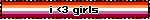 I Heart Girls Lesbian Blinkie I Heart Girls Lesbian Blinkie