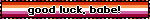 Good Luck, Babe! Lesbian Flag Blinkie Good Luck, Babe! Lesbian Flag Blinkie