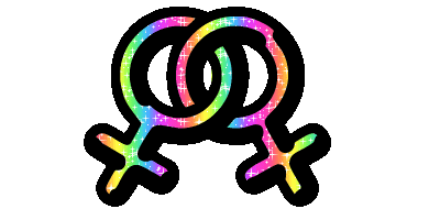 Rainbow Sparkling Double Venus Symbol Rainbow Sparkling Double Venus Symbol