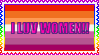 I Luv Women Lesbian Stamp
