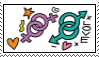 Love Lesbian Gay Symbols Stamp