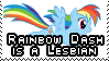 Rainbow Dash Is A Lesbian Stamp Rainbow Dash Is A Lesbian Stamp