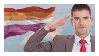 Saluting lesbian flag Stamp Saluting lesbian flag Stamp