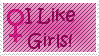 Pink I Like Girls Female Symbol Stamp Pink I Like Girls Female Symbol Stamp