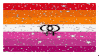 Sparkling Double Venus Symbol Lesbian Flag Stamp Sparkling Double Venus Symbol Lesbian Flag Stamp