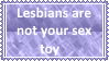 Lesbians are not your sex toy Lesbians are not your sex toy