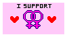 I support girl love: stamp I support girl love: stamp