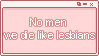 No Men We Die Like Lesbians Stamp