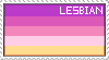 Project 5x5: Lesbian Flag Stamp