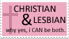 Lesbian Christian Stamp Lesbian Christian Stamp
