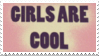 GIRLS ARE COOL stamp