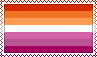 7 Stripe Lesbian Flag Stamp 7 Stripe Lesbian Flag Stamp