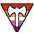 Labrys Lesbian (Orange-Pink) Transparent Emoticon