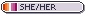 Lesbian Flag She/Her Tiny Identity Button Lesbian Flag She/Her Tiny Identity Button