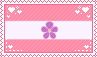 Sapphic Flag With Hearts Stamp Sapphic Flag With Hearts Stamp