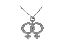 Grey Shining Glitter Double Venus Necklace GIF