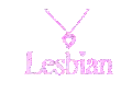Pink Shining Glitter Lesbian Necklace GIF