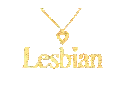 Golden Shining Glitter Lesbian Necklace GIF