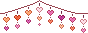 Lesbian Double Hearts Banner Dark String Lesbian Double Hearts Banner Dark String