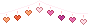Lesbian Hearts Banner White String Lesbian Hearts Banner White String