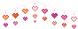 Lesbian Double Hearts Banner White String