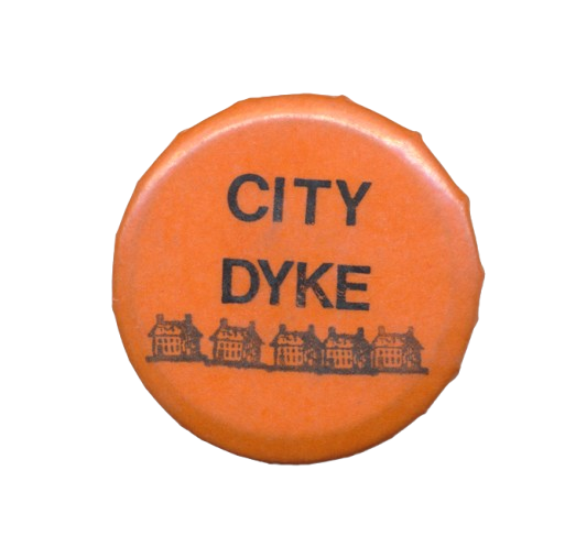 CITY DYKE Orange Pin CITY DYKE Orange Pin