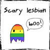 Scary Lesbian Boo Icon