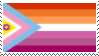 Transfeminine T4T Lesbian Flag Stamp