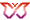 Lesbian Flag Gradient ADHD Butterfly Symbol Pixel