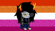 Vriska Glitter Lesbian Flag GIF