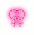 Glowing Pink Double Venus Symbol GIF Glowing Pink Double Venus Symbol GIF