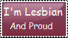 I&#39;m Lesbian and Proud stamp