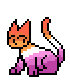 Lesbian Flag Cat Pixel