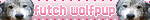 Sasha The Wolfdog Futch Wolfpup Pastel Pink Blinkie