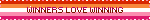 Winners Love Winning Strawberry Lesbian Flag Blinkie