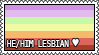 he/him lesbian stamp he/him lesbian stamp