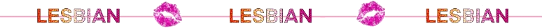 Pink Kiss Marks LESBIAN Divider