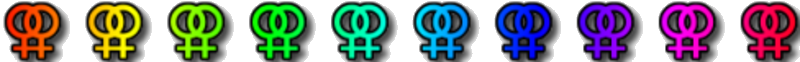 Double Venus Symbols Rainbow Gradient Divider Double Venus Symbols Rainbow Gradient Divider