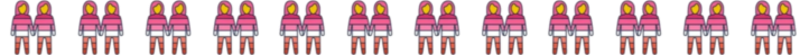 Lesbian Flag Themed People Holding Hands Divider Lesbian Flag Themed People Holding Hands Divider