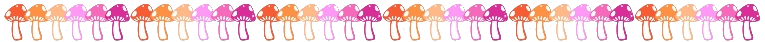 Lesbian Flag Colored Mushrooms Divider Lesbian Flag Colored Mushrooms Divider