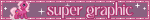 pink sparkle blinkie with alternating text &quot;super graphic ultra modern girl like me!&quot;