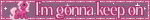 pink sparkle blinkie with alternating text &quot;I&#39;m gonna keep on dancing at the PINK PONY CLUB&quot;